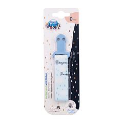 Vezica za dudu Canpol babies Bonjour Paris Soother Clip With Ribbon Blue 1 kom