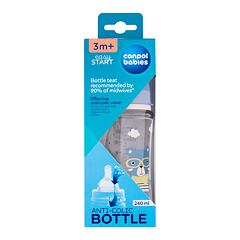 Bočica za bebe Canpol babies Bonjour Paris Easy Start Anti-Colic Bottle Blue 0m+ 120 ml