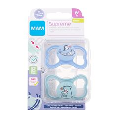 Duda MAM Supreme Silicone Pacifier 6m+ Blue & Turquoise 2 kom