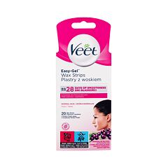 Proizvodi za depilaciju Veet Easy-Gel Wax Strips Face Normal Skin 20 kom