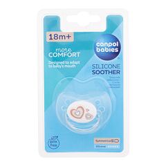 Duda Canpol babies Newborn Baby More Comfort Silicone Soother Hearts 0-6m 1 kom