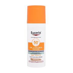 Proizvod za zaštitu lica od sunca Eucerin Sun Oil Control Tinted Dry Touch Sun Gel-Cream SPF50+ 50 ml Medium