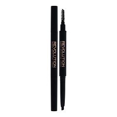 Olovka za obrve Makeup Revolution London Duo Brow Definer 0,15 g Dark Brown